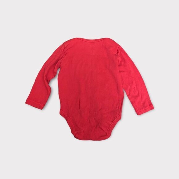 JOE FRESH | 3/$15 Red Graphic Long Sleeve Diaper Shirt - Picture 2 of 4